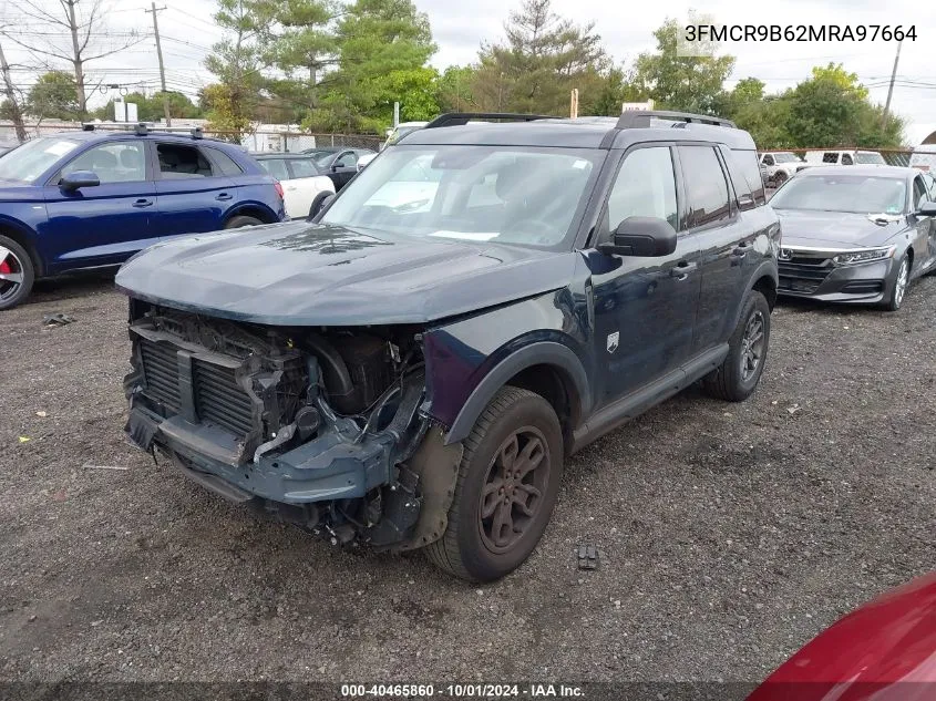 2021 Ford Bronco Sport Big Bend VIN: 3FMCR9B62MRA97664 Lot: 40465860