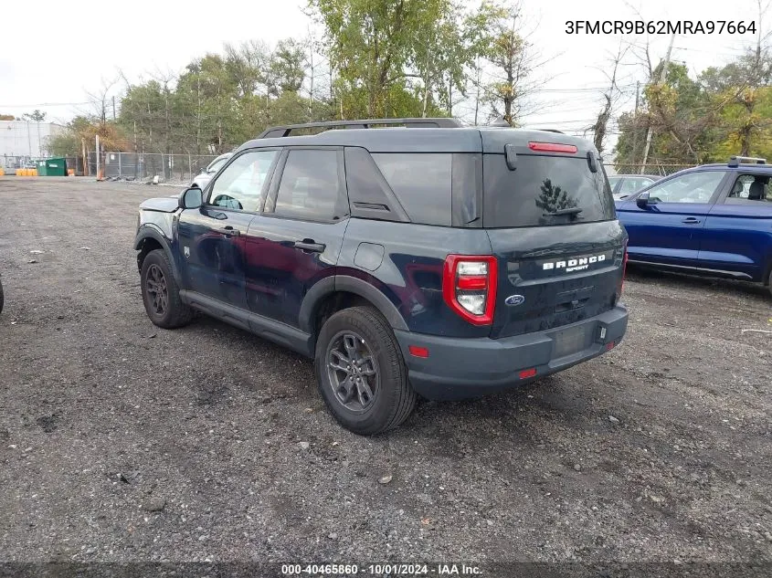 2021 Ford Bronco Sport Big Bend VIN: 3FMCR9B62MRA97664 Lot: 40465860