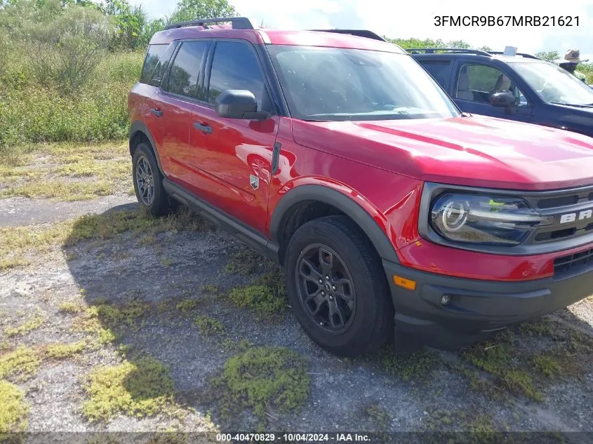 2021 Ford Bronco Sport Big Bend VIN: 3FMCR9B67MRB21621 Lot: 40470829