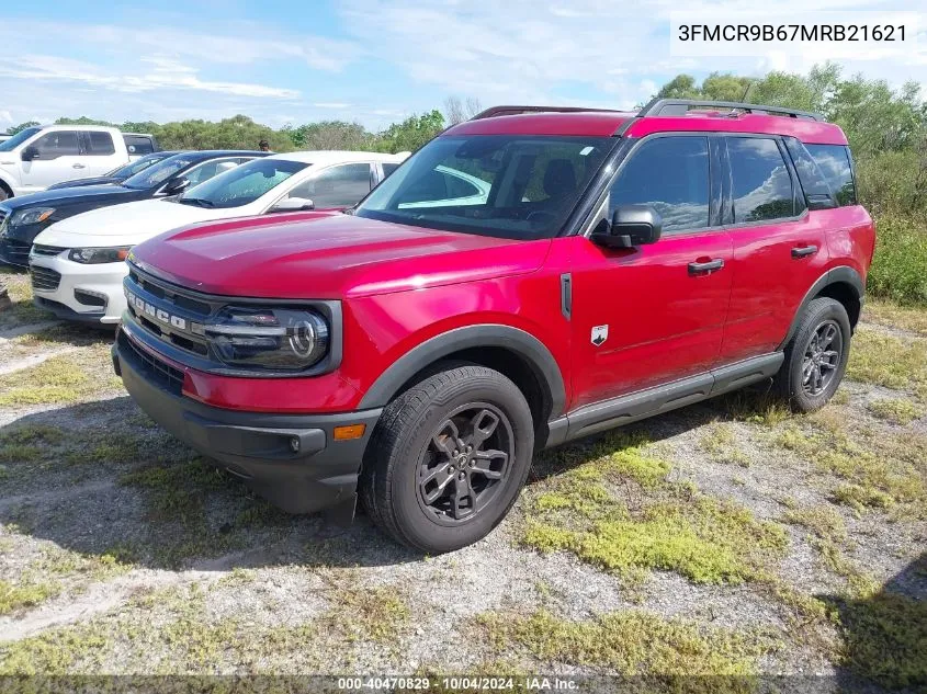 2021 Ford Bronco Sport Big Bend VIN: 3FMCR9B67MRB21621 Lot: 40470829