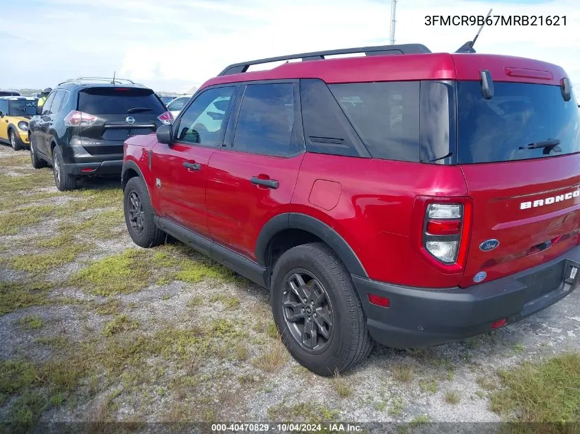 2021 Ford Bronco Sport Big Bend VIN: 3FMCR9B67MRB21621 Lot: 40470829