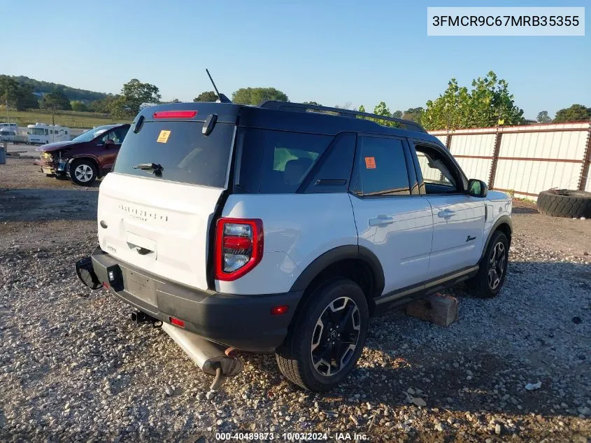 2021 Ford Bronco Sport Outer Banks VIN: 3FMCR9C67MRB35355 Lot: 40489873