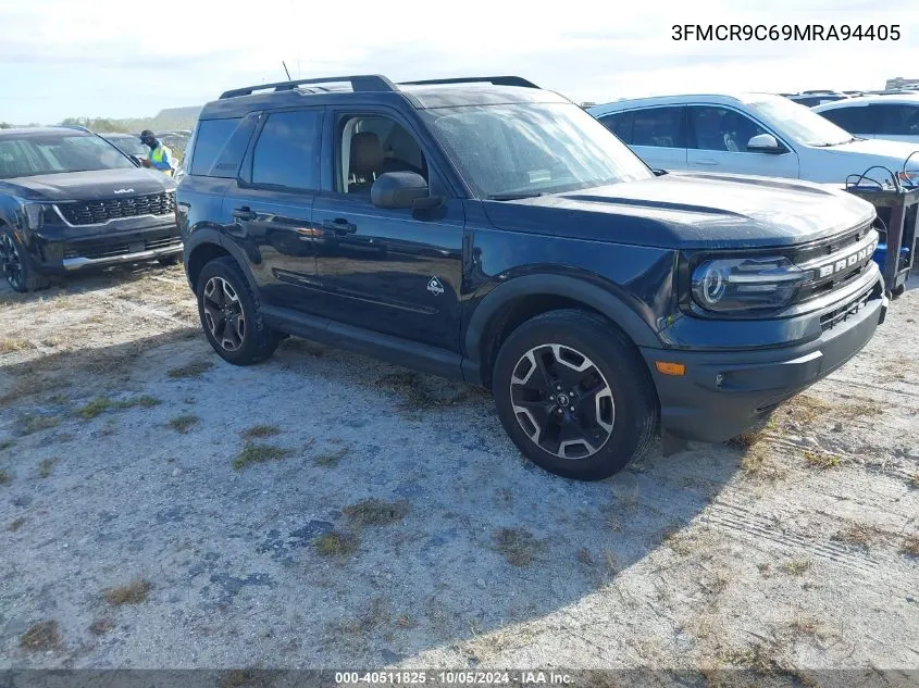 2021 Ford Bronco Sport Outer Banks VIN: 3FMCR9C69MRA94405 Lot: 40511825