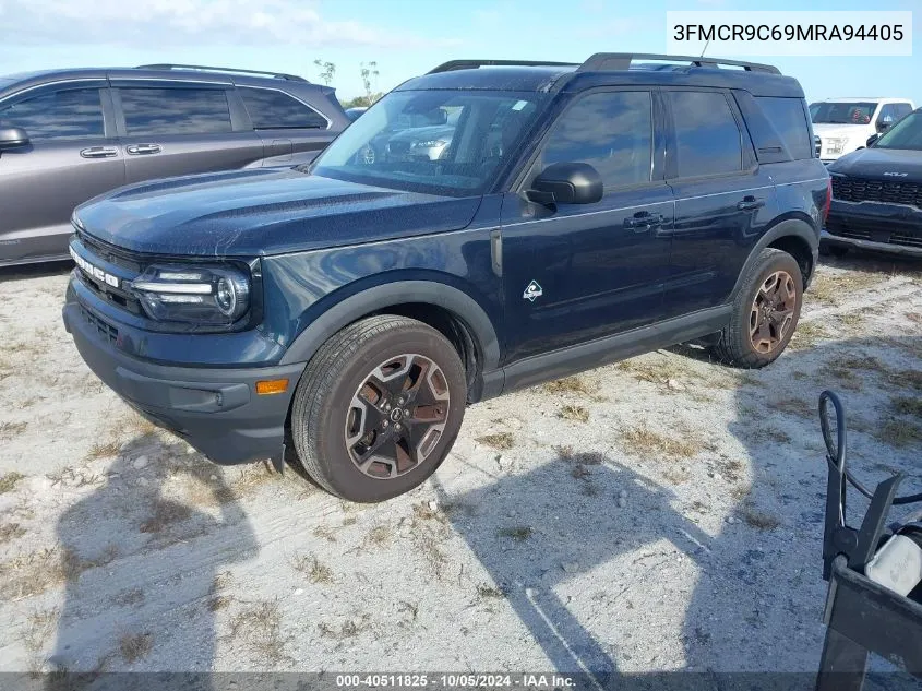 2021 Ford Bronco Sport Outer Banks VIN: 3FMCR9C69MRA94405 Lot: 40511825