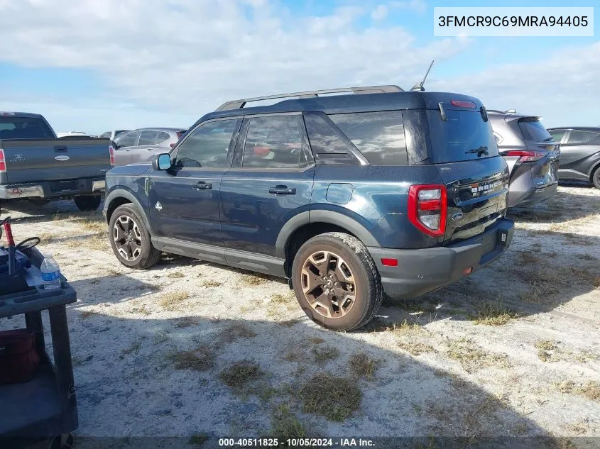 2021 Ford Bronco Sport Outer Banks VIN: 3FMCR9C69MRA94405 Lot: 40511825