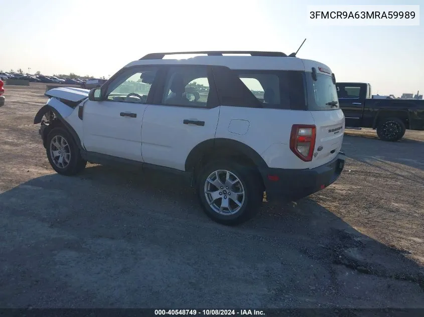 2021 Ford Bronco Sport VIN: 3FMCR9A63MRA59989 Lot: 40548749