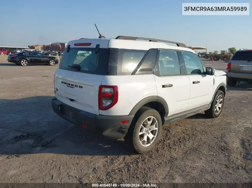 2021 Ford Bronco Sport VIN: 3FMCR9A63MRA59989 Lot: 40548749