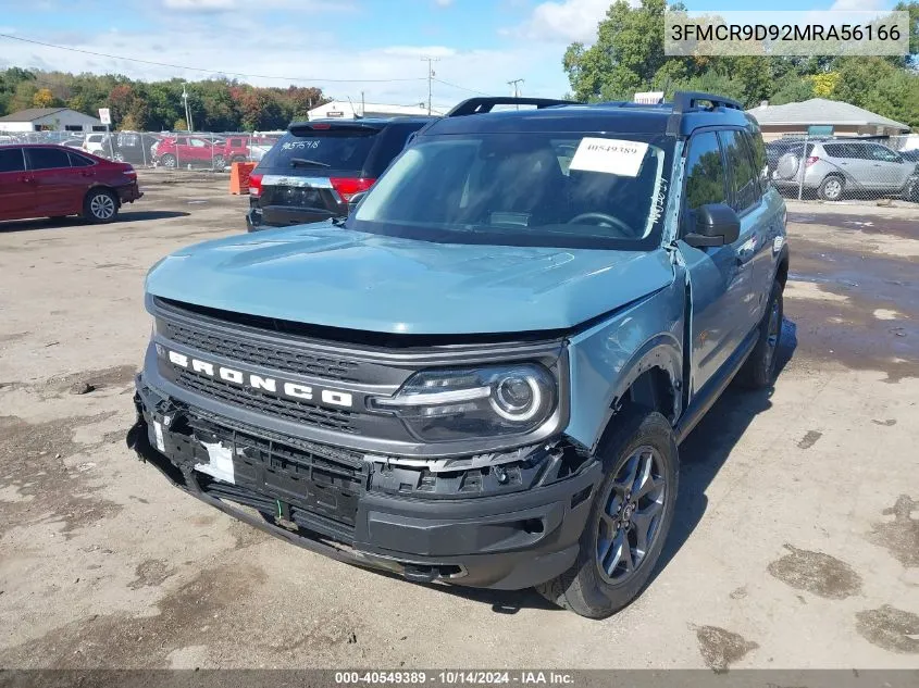 2021 Ford Bronco Sport Badlands VIN: 3FMCR9D92MRA56166 Lot: 40549389