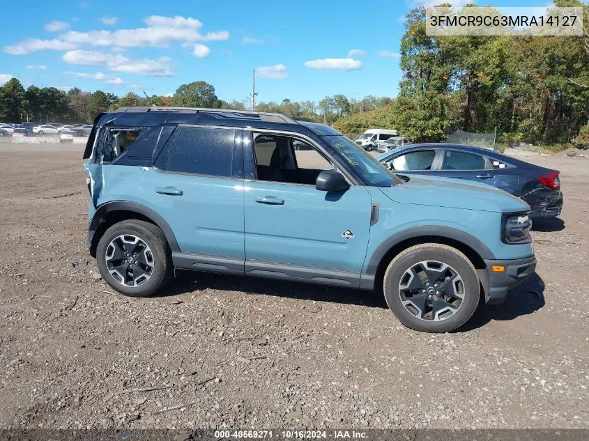 2021 Ford Bronco Sport Outer Banks VIN: 3FMCR9C63MRA14127 Lot: 40569271