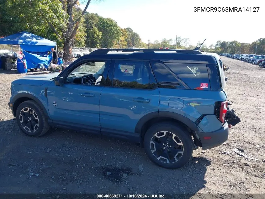 2021 Ford Bronco Sport Outer Banks VIN: 3FMCR9C63MRA14127 Lot: 40569271