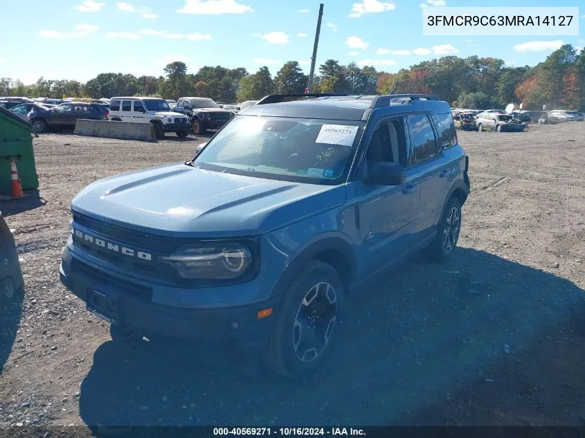 2021 Ford Bronco Sport Outer Banks VIN: 3FMCR9C63MRA14127 Lot: 40569271