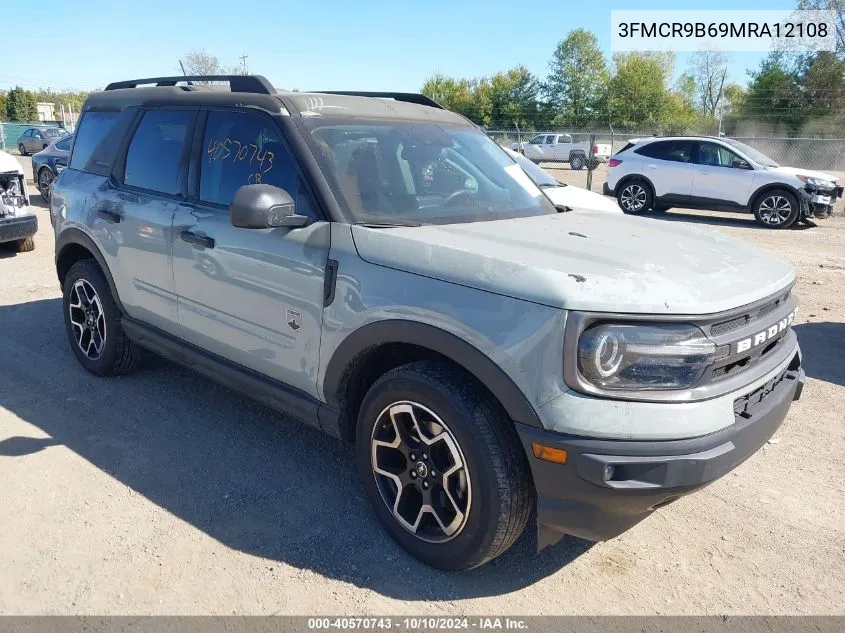 2021 Ford Bronco Sport Big Bend VIN: 3FMCR9B69MRA12108 Lot: 40570743