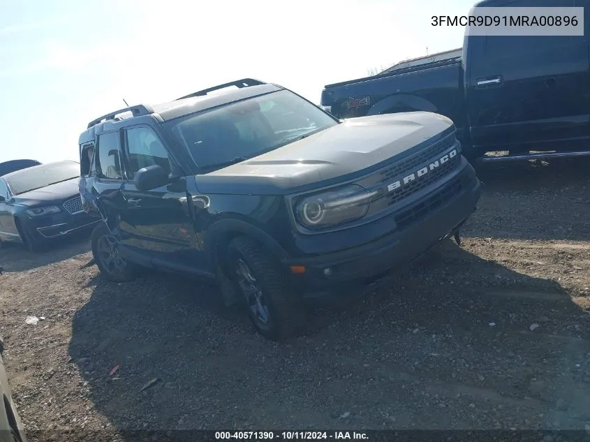 2021 Ford Bronco Sport Badlands VIN: 3FMCR9D91MRA00896 Lot: 40571390