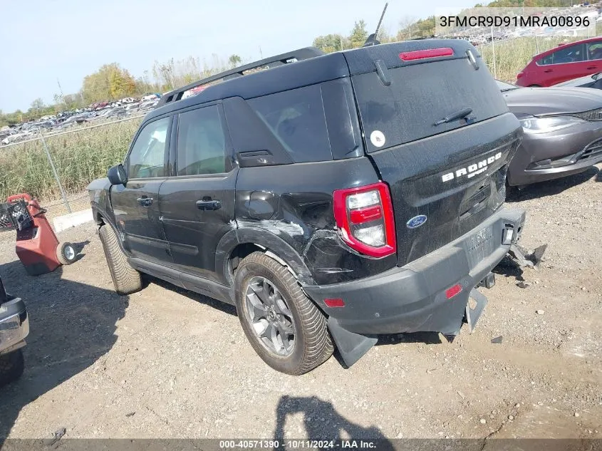 2021 Ford Bronco Sport Badlands VIN: 3FMCR9D91MRA00896 Lot: 40571390