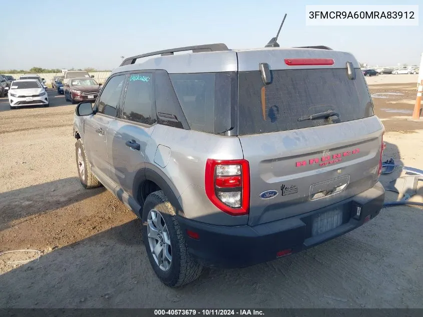 2021 Ford Bronco Sport VIN: 3FMCR9A60MRA83912 Lot: 40573679