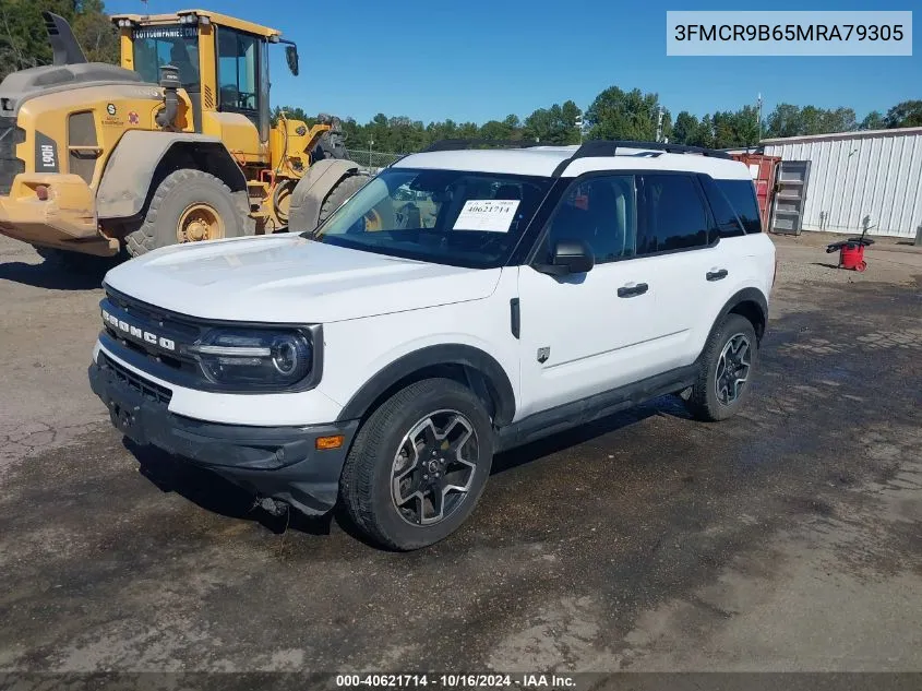 2021 Ford Bronco Sport Big Bend VIN: 3FMCR9B65MRA79305 Lot: 40621714