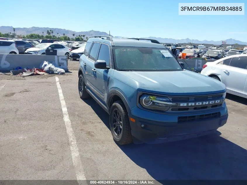 2021 Ford Bronco Sport Big Bend VIN: 3FMCR9B67MRB34885 Lot: 40624934