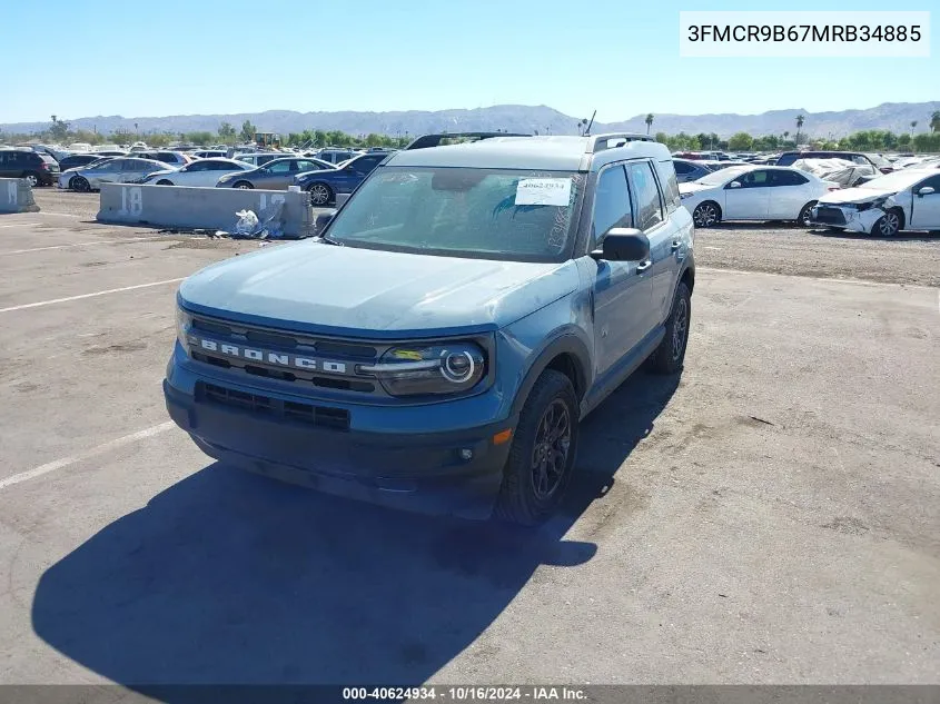 2021 Ford Bronco Sport Big Bend VIN: 3FMCR9B67MRB34885 Lot: 40624934