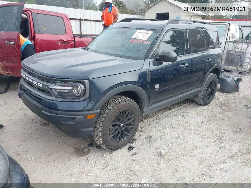 2021 Ford Bronco Sport Big Bend VIN: 3FMCR9B62MRA51901 Lot: 40629905