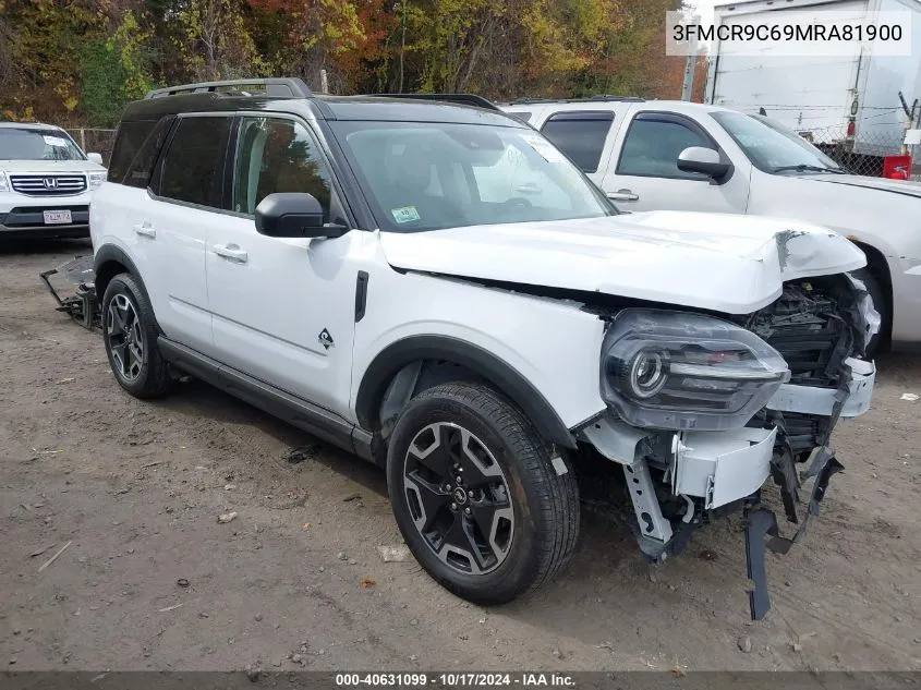 2021 Ford Bronco Sport Outer Banks VIN: 3FMCR9C69MRA81900 Lot: 40631099