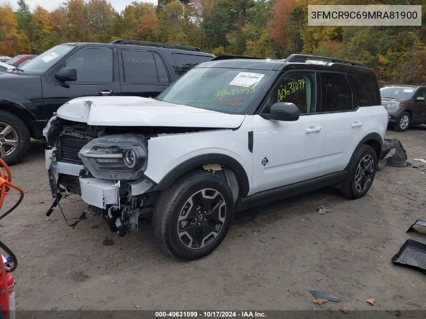 2021 Ford Bronco Sport Outer Banks VIN: 3FMCR9C69MRA81900 Lot: 40631099