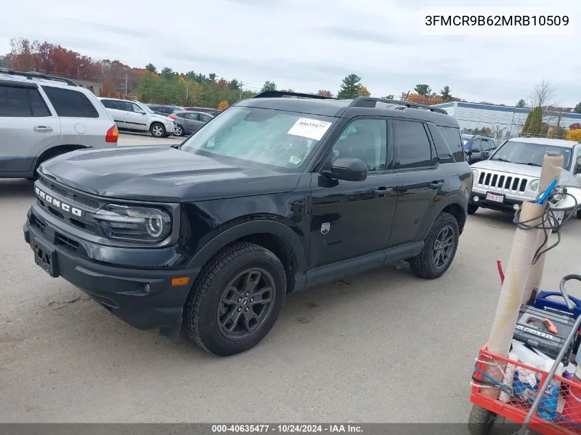 2021 Ford Bronco Sport Big Bend VIN: 3FMCR9B62MRB10509 Lot: 40635477