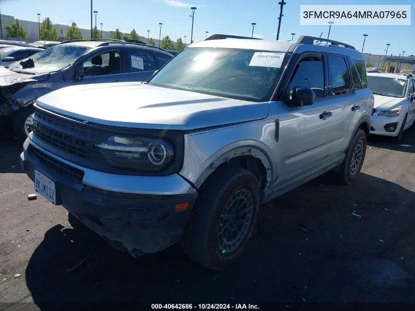 2021 Ford Bronco Sport VIN: 3FMCR9A64MRA07965 Lot: 40642686