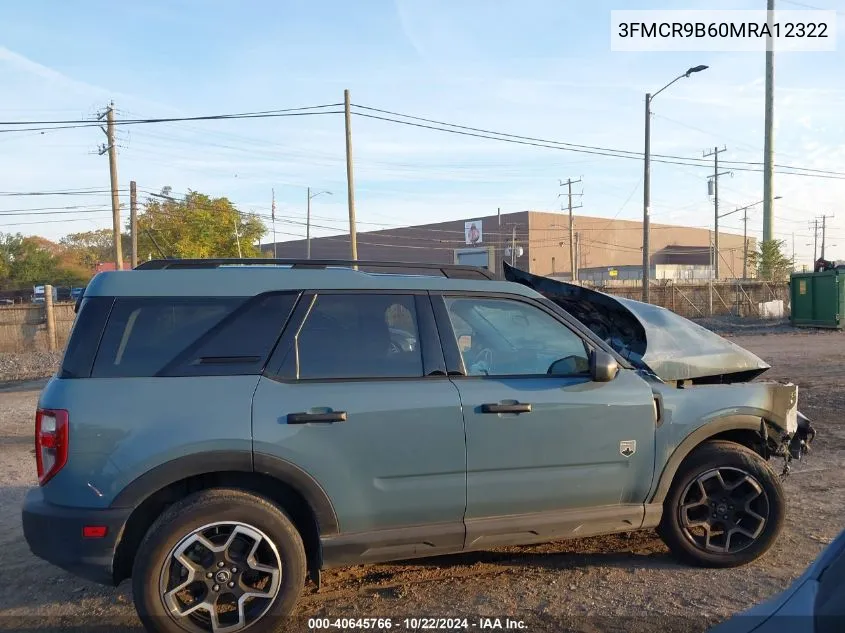 2021 Ford Bronco Sport Big Bend VIN: 3FMCR9B60MRA12322 Lot: 40645766