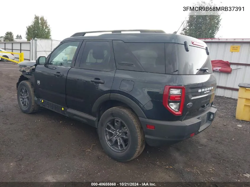 2021 Ford Bronco Sport Big Bend VIN: 3FMCR9B68MRB37391 Lot: 40655868