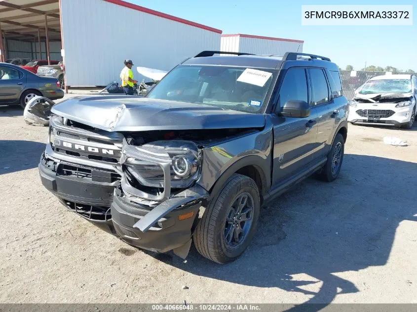 2021 Ford Bronco Sport Big Bend VIN: 3FMCR9B6XMRA33372 Lot: 40666048