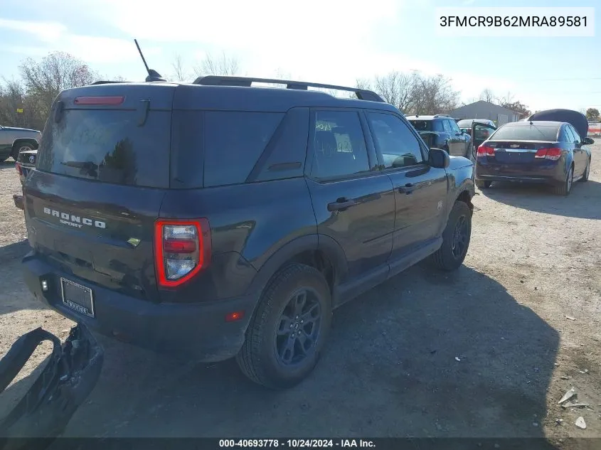 2021 Ford Bronco Sport Big Bend VIN: 3FMCR9B62MRA89581 Lot: 40693778