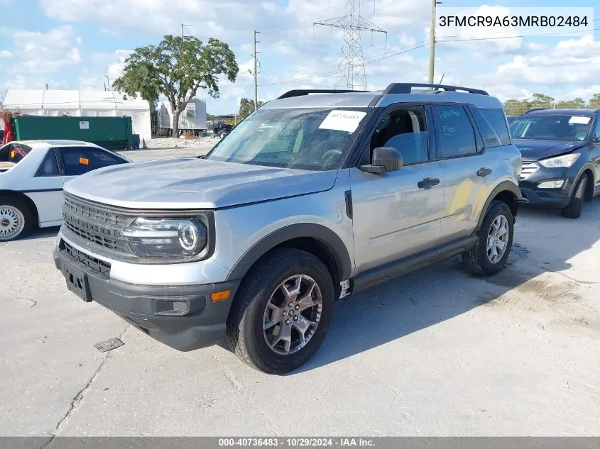 2021 Ford Bronco Sport VIN: 3FMCR9A63MRB02484 Lot: 40736483