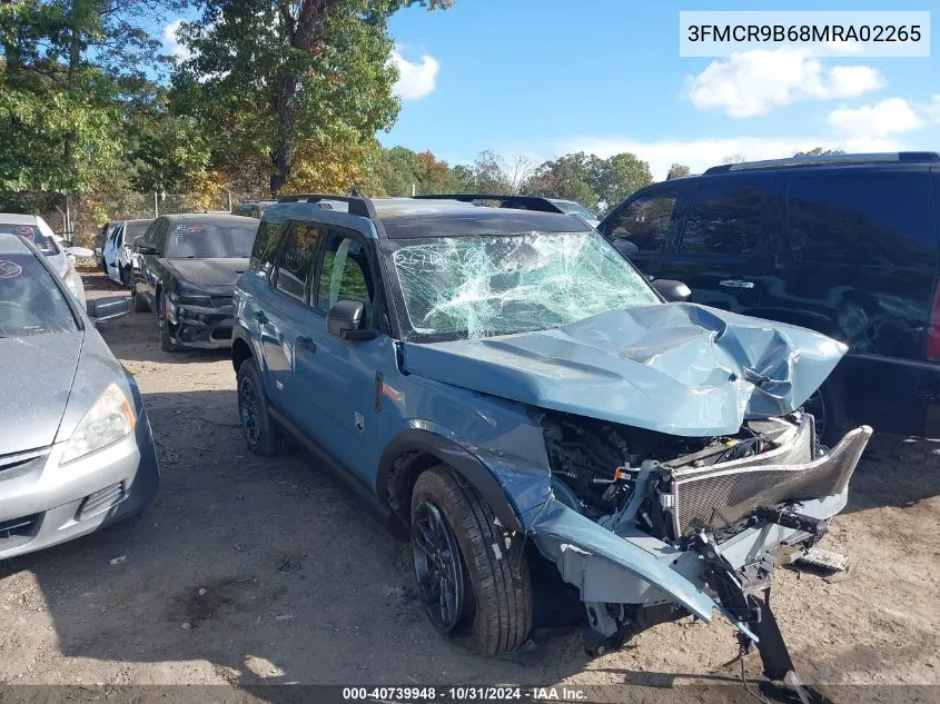 2021 Ford Bronco Sport Big Bend VIN: 3FMCR9B68MRA02265 Lot: 40739948