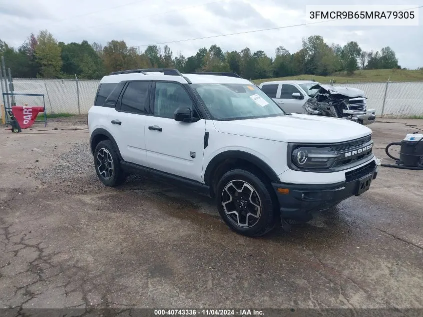 2021 Ford Bronco Sport Big Bend VIN: 3FMCR9B65MRA79305 Lot: 40743336