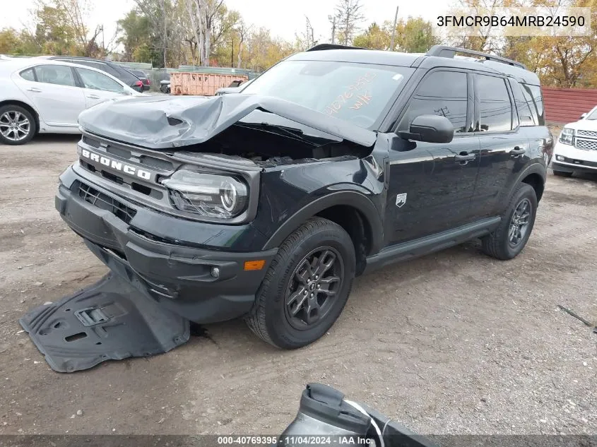 2021 Ford Bronco Sport Big Bend VIN: 3FMCR9B64MRB24590 Lot: 40769395