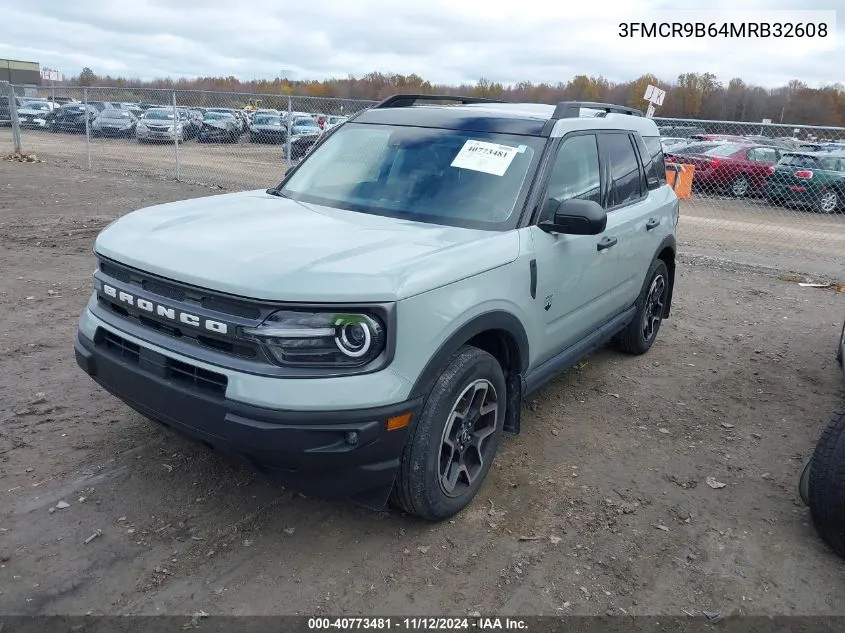 2021 Ford Bronco Sport Big Bend VIN: 3FMCR9B64MRB32608 Lot: 40773481