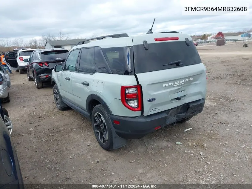 2021 Ford Bronco Sport Big Bend VIN: 3FMCR9B64MRB32608 Lot: 40773481