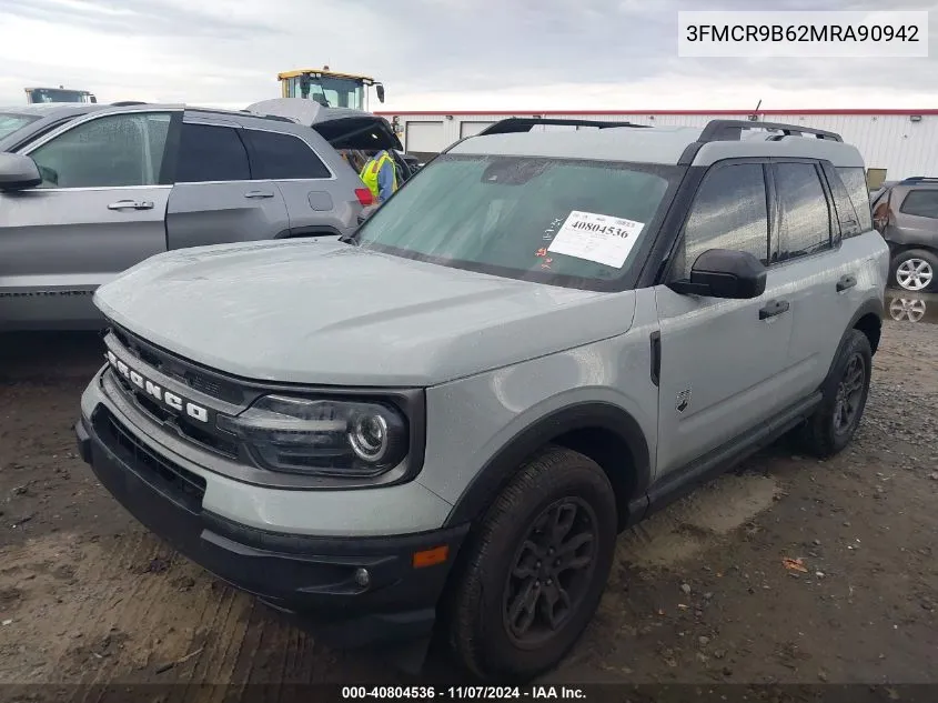 2021 Ford Bronco Sport Big Bend VIN: 3FMCR9B62MRA90942 Lot: 40804536