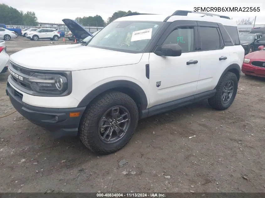 2021 Ford Bronco Sport Big Bend VIN: 3FMCR9B6XMRA22565 Lot: 40834004