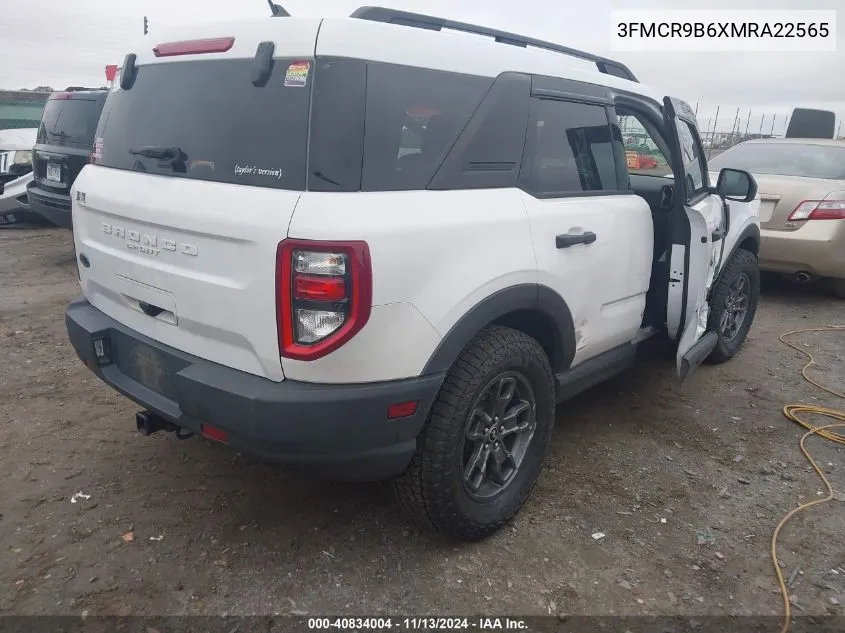 2021 Ford Bronco Sport Big Bend VIN: 3FMCR9B6XMRA22565 Lot: 40834004