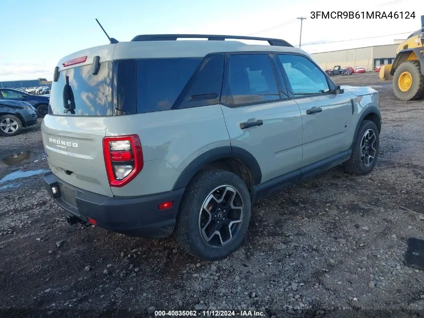 2021 Ford Bronco Sport Big Bend VIN: 3FMCR9B61MRA46124 Lot: 40835062