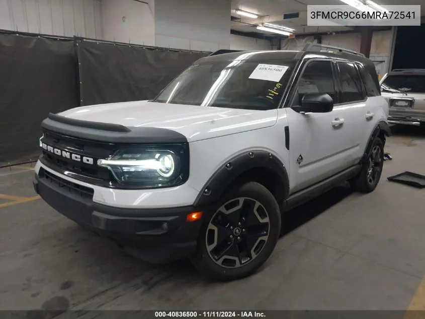 2021 Ford Bronco Sport Outer Banks VIN: 3FMCR9C66MRA72541 Lot: 40836500