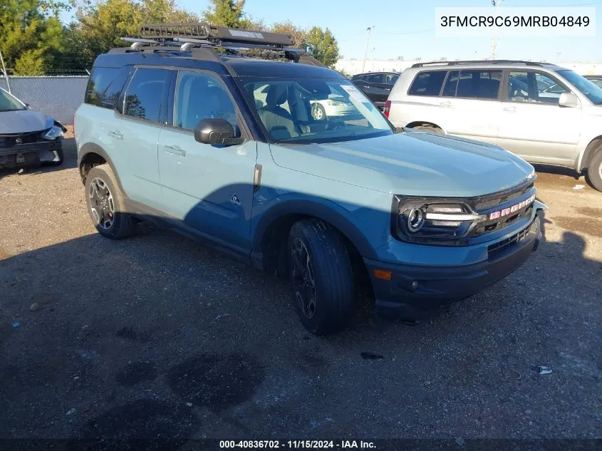 2021 Ford Bronco Sport Outer Banks VIN: 3FMCR9C69MRB04849 Lot: 40836702