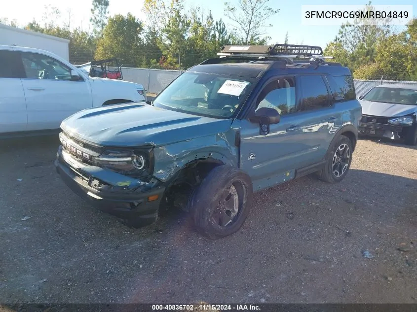 2021 Ford Bronco Sport Outer Banks VIN: 3FMCR9C69MRB04849 Lot: 40836702