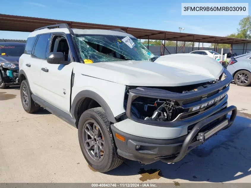 2021 Ford Bronco Sport Big Bend VIN: 3FMCR9B60MRB03090 Lot: 40843746