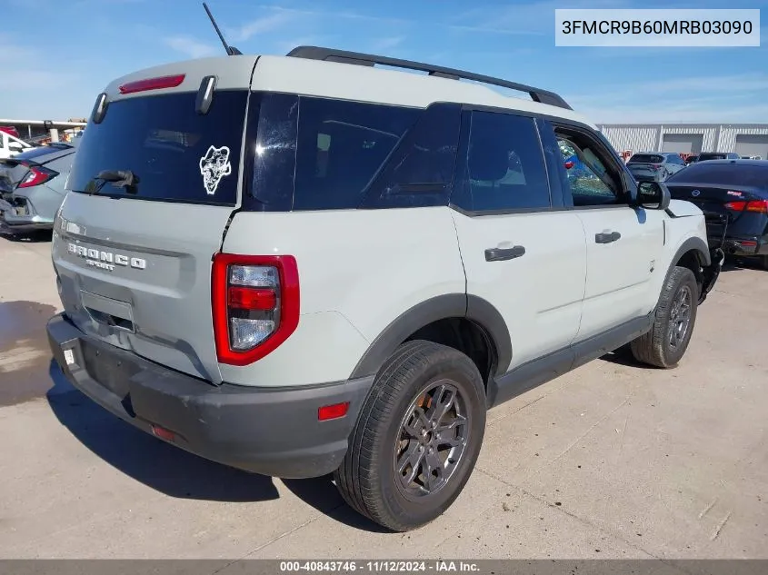 2021 Ford Bronco Sport Big Bend VIN: 3FMCR9B60MRB03090 Lot: 40843746