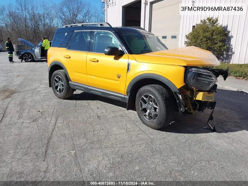 2021 Ford Bronco Sport Badlands VIN: 3FMCR9D96MRA87436 Lot: 40872693