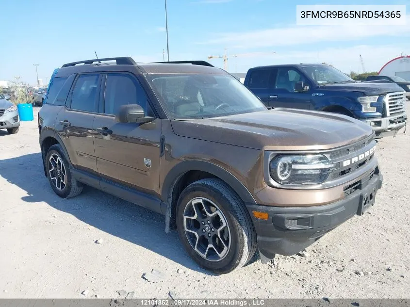 2022 Ford Bronco Sport Big Bend VIN: 3FMCR9B65NRD54365 Lot: 12101852