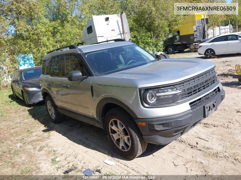 2022 Ford Bronco Sport VIN: 3FMCR9A6XNRE06509 Lot: 12114847