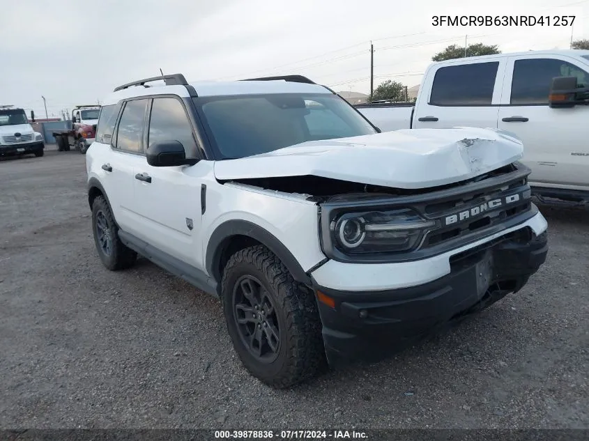 2022 Ford Bronco Sport Big Bend VIN: 3FMCR9B63NRD41257 Lot: 39878836